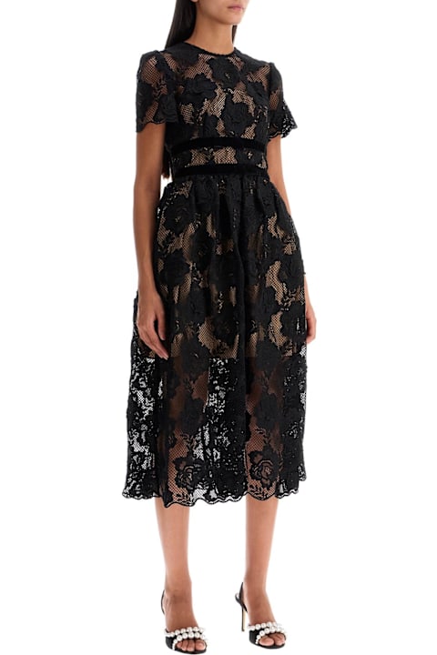 self-portrait for Women self-portrait Midi Lace Dress With Bows