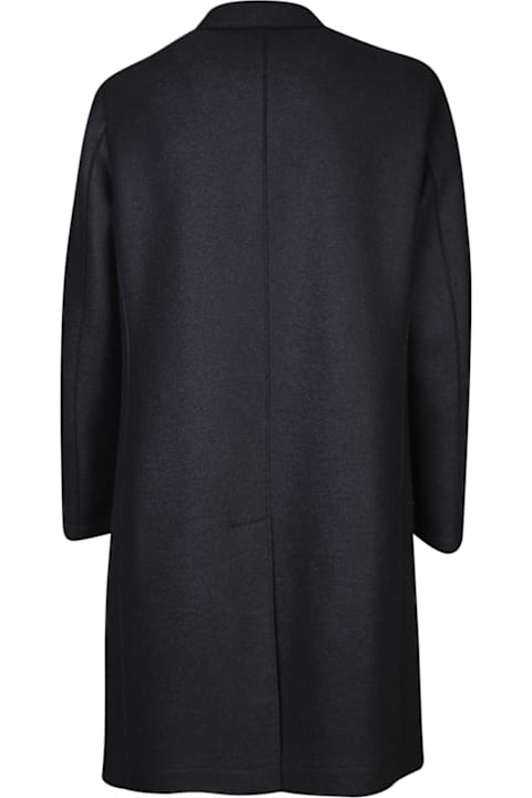 Harris Wharf London Clothing for Men Harris Wharf London Oversized Double-breasted Black Wool Coat