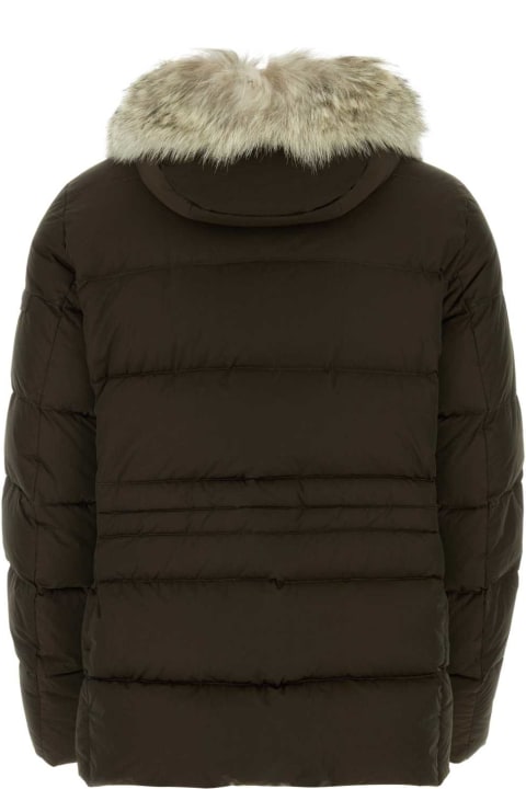 Fashion for Men Moorer Brown Nylon Alpes Down Jacket