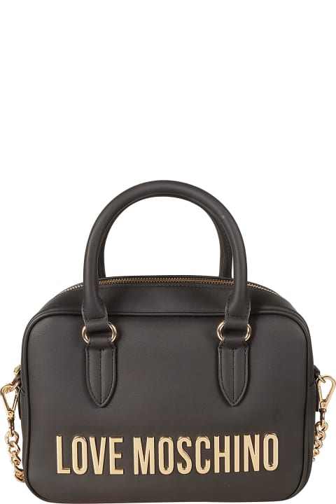 ウィメンズ新着アイテム Love Moschino Logo Embossed Top Handle Handbag