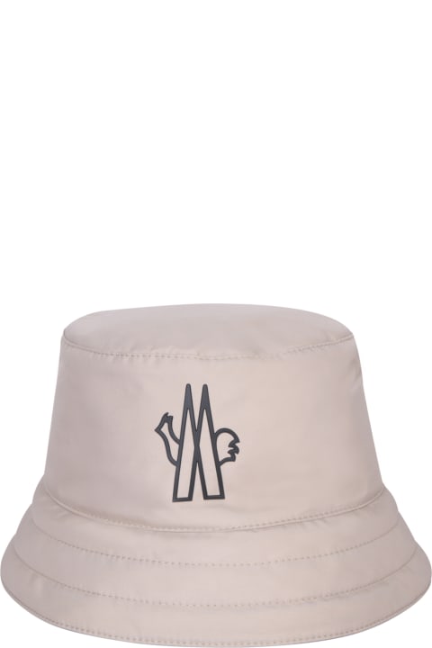 Hats for Women Moncler Grenoble Logo Printed Bucket Hat