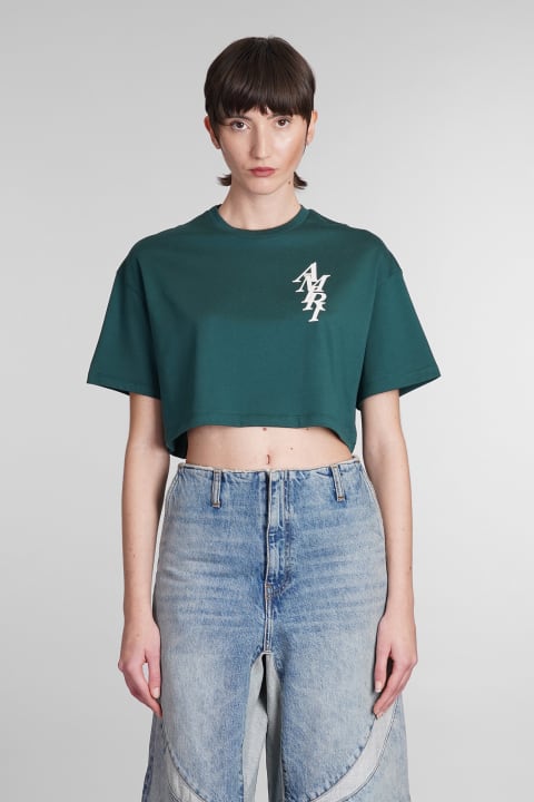 T-shirt In Green Cotton