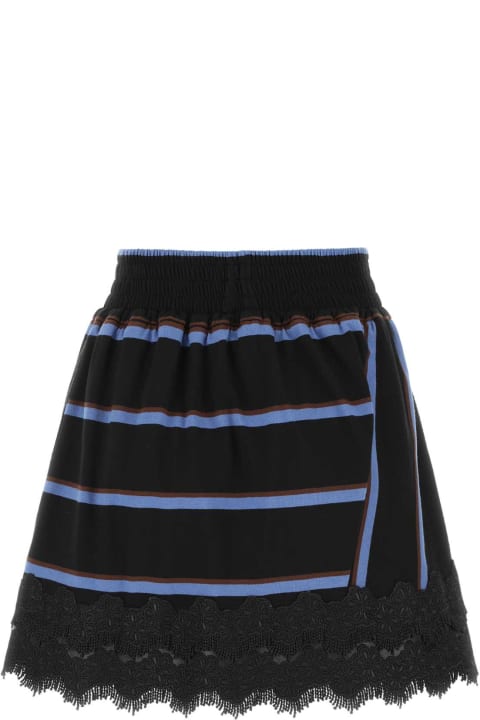 Koché Skirts for Women Koché Embroidered Cotton Mini Skirt