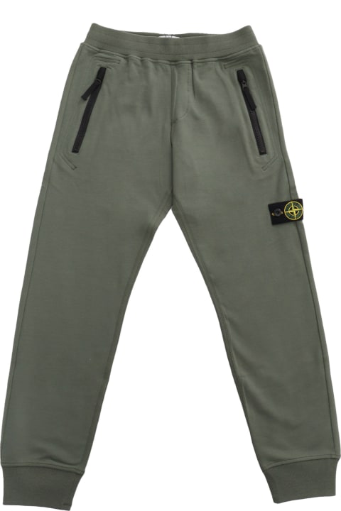 Fashion for Boys Stone Island Junior Military Green Jogging Pants