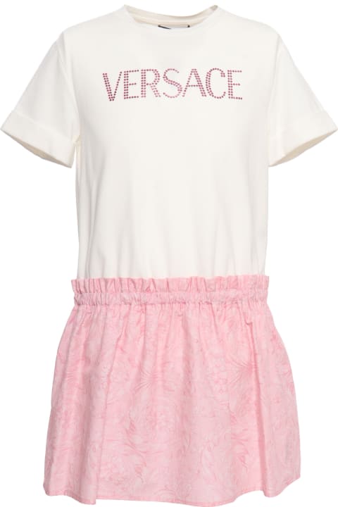 Versace for Kids Versace Two-tone Jersey Dress