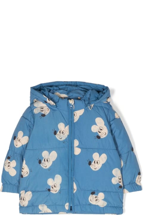 Topwear for Baby Girls Bobo Choses Mouse All Over Hooded Anorak