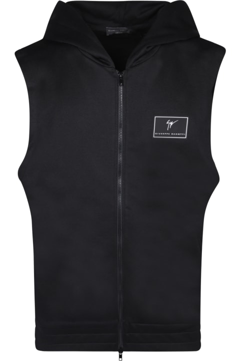 Giuseppe Zanotti Coats & Jackets for Men Giuseppe Zanotti Lr-59 Black Hoodie