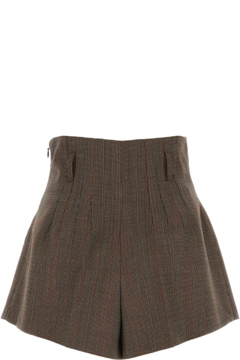 Pants & Shorts for Women Prada Embroidered Wool Shorts