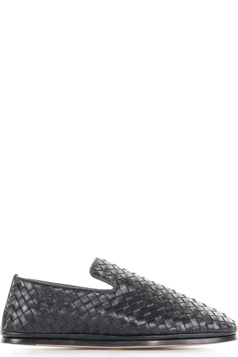 Bottega Veneta Shoes for Men Bottega Veneta Leather Slipper With Woven Pattern