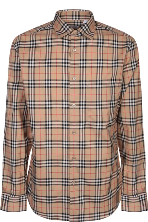 Fashion for Men Burberry Check Long-sleeved Shirt