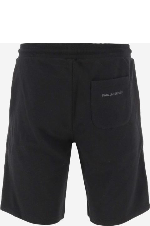 Pants for Men Karl Lagerfeld Cotton Blend Logo Shorts
