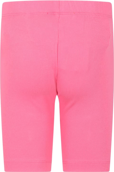 Bottoms for Girls Off-White Fuchsia Shorts For Girl With Logo
