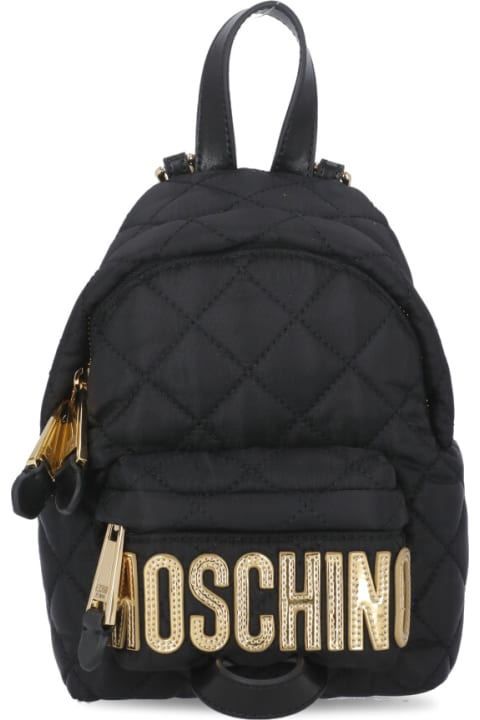 Moschino for Women Moschino Mini Quilted Backpack With Logo