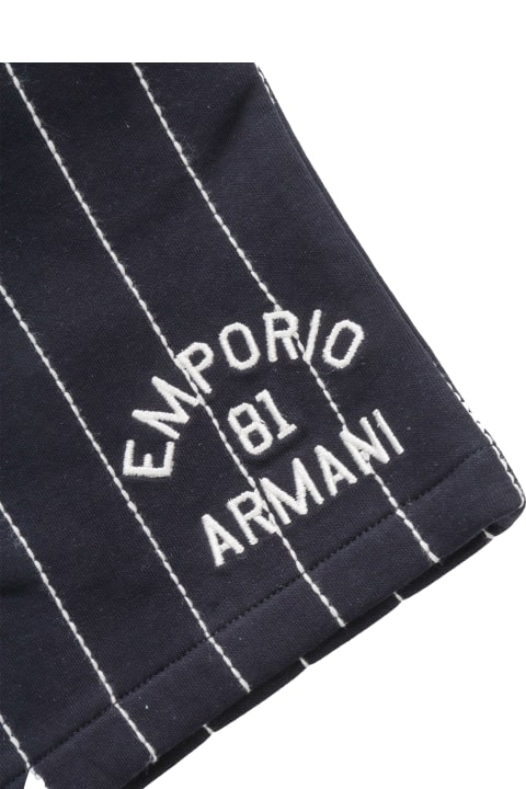Bottoms for Baby Boys Emporio Armani Shorts With Vertical Seams