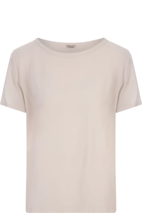 Fashion for Women Her Shirt Ecru Opaque Silk T-shirt