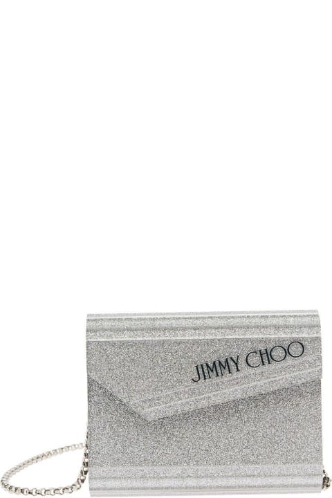 ウィメンズ新着アイテム Jimmy Choo Candy Logo Printed Clutch Bag