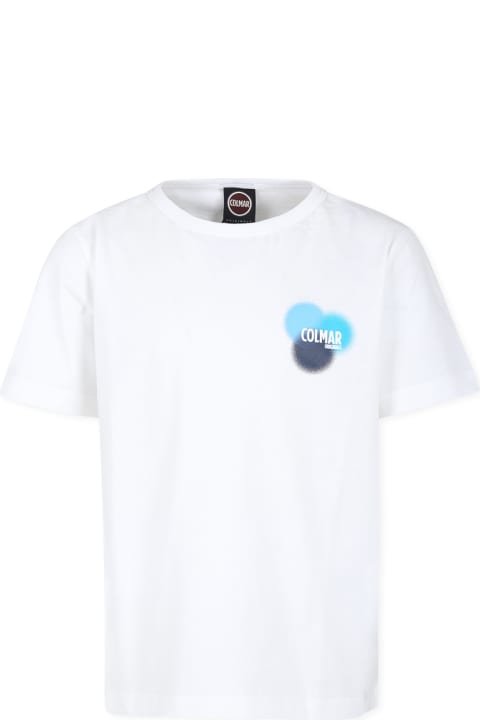 Homeware Colmar White T-shirt For Boy With Logo