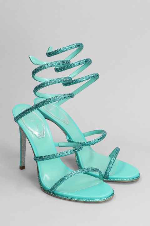 Sandals for Women René Caovilla Cleo Sandals In Green Leather