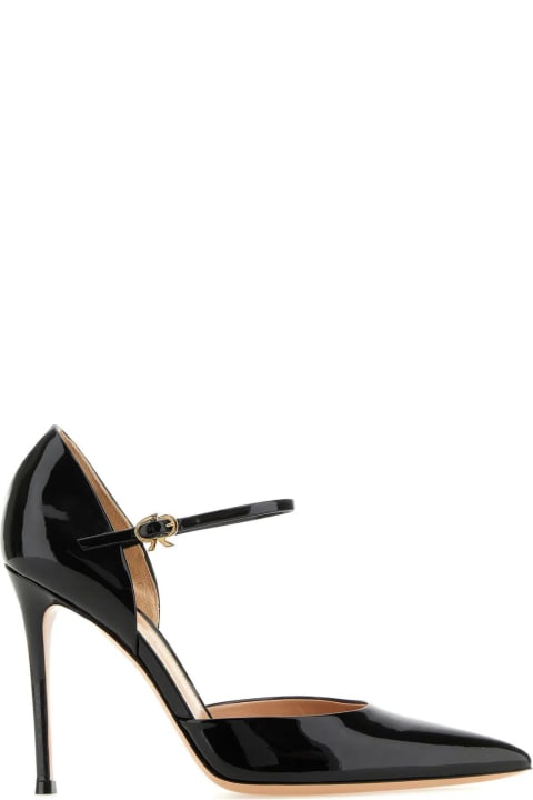 High-Heeled Shoes for Women Gianvito Rossi Black Leather Pumps
