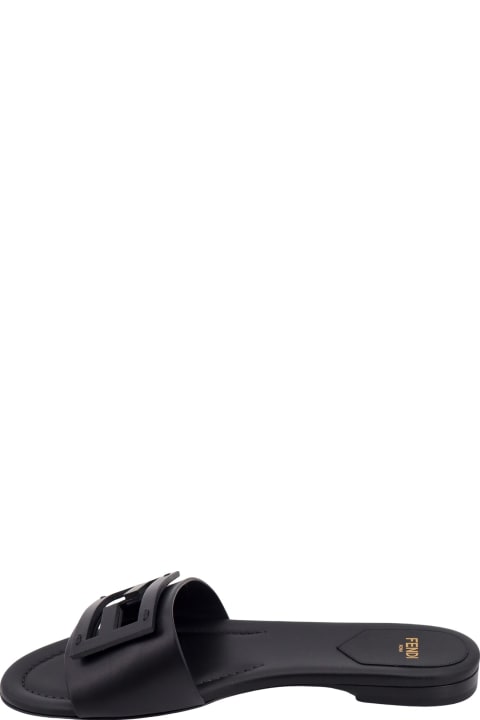 Fendi Leather Baguette Sandals