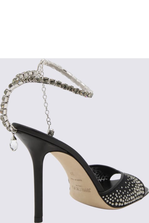 Fashion for Women Jimmy Choo Black Rhinestones Saeda Sandals