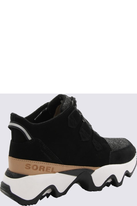 Sorel Sneakers for Women Sorel Black And Sea Salt Leather Kinetic Impact C-wp Sneakers