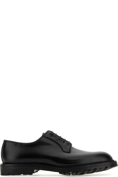 メンズ Crockett & Jonesのシューズ Crockett & Jones Black Leather Lanark 3 Lace-up Shoes
