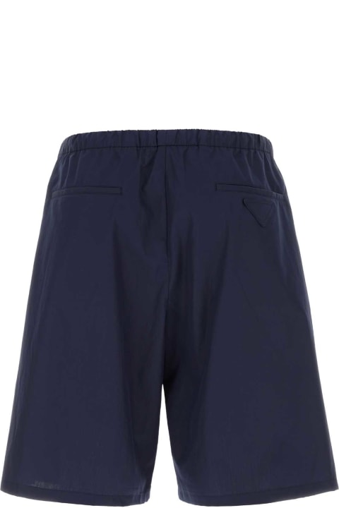 Prada Pants for Men Prada Navy Blue Cotton Bermuda Shorts