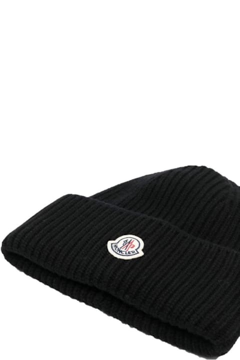 Hats for Men Moncler Classic Logo Embroidered Beanie