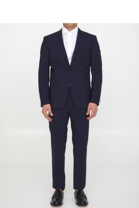 Blue Wool Two-piece Suit