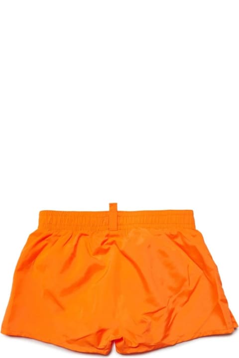 Swimwear for Baby Boys Dsquared2 Orange Swimsuit With Icon Logo Dsquared2