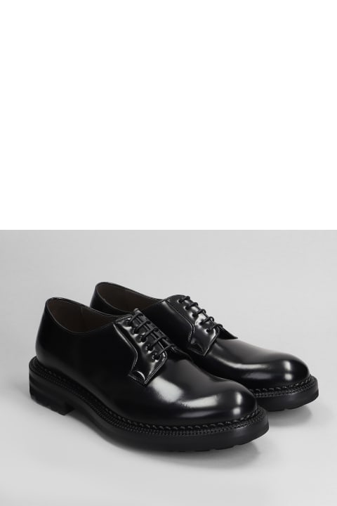 Green George Shoes for Men Green George Lace Up Shoes In Black Leather