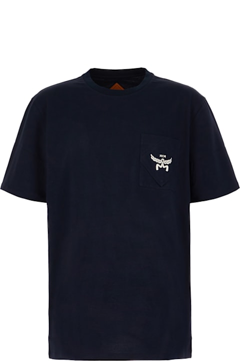 MCM لـ Men MCM Navy Blue Cotton T-shirt