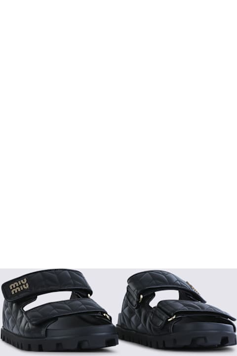 Miu Miu Black Leather Flats