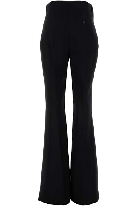 Homeware Alexander McQueen Black Flared Pants With Foldover Waist