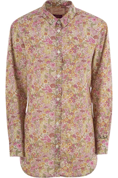 MC2 Saint Barth لـ Women MC2 Saint Barth Brigitte - Shirt With Flower Pattern