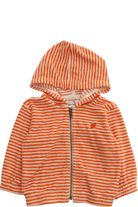 Topwear for Baby Girls Bobo Choses Orange Hooded Sweatshirt