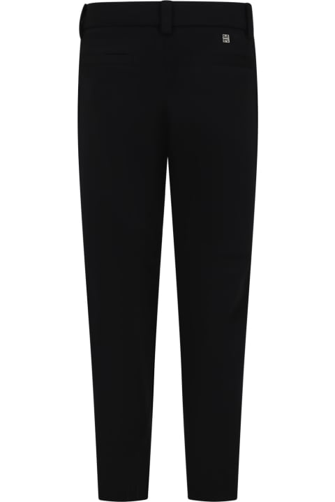 Givenchy Sale for Kids Givenchy Black Trousers For Boy With Logo