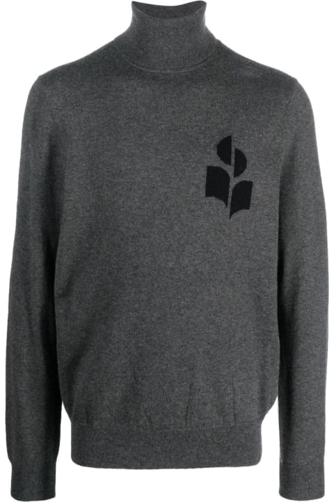 Sweaters for Men Isabel Marant Logo Intarsia-knitted High-neck Jumper