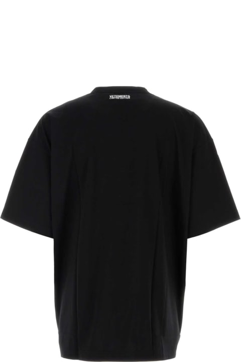 ウィメンズ VETEMENTSのウェア VETEMENTS Black Cotton T-shirt