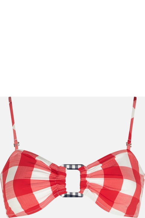 Fashion for Women MC2 Saint Barth Gingham Bralette With Squared Ring