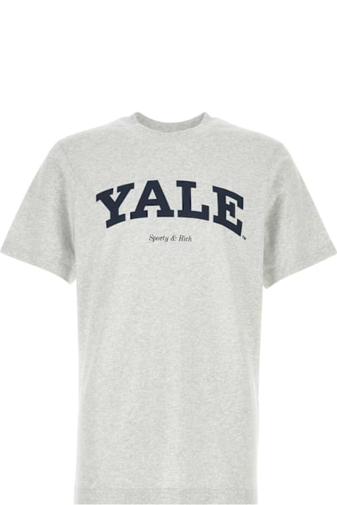 Sporty & Rich for Kids Sporty & Rich Melange Grey Cotton T-shirt