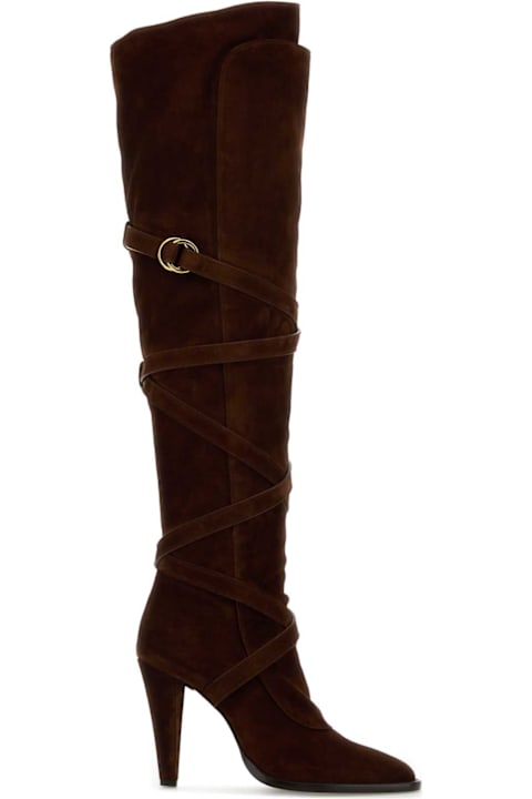 Homeware Saint Laurent Brown Suede Janis Boots