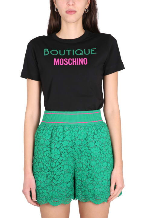 Boutique Moschino Clothing for Women Boutique Moschino Crewneck T-shirt With Logo