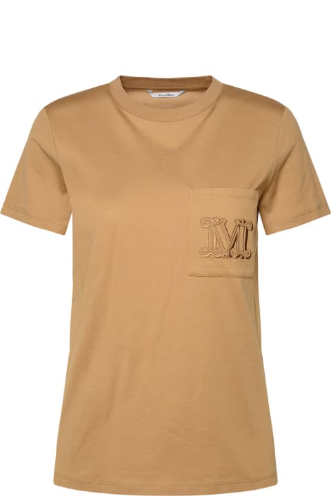 Max Mara Topwear for Women Max Mara Beige Cotton T-shirt