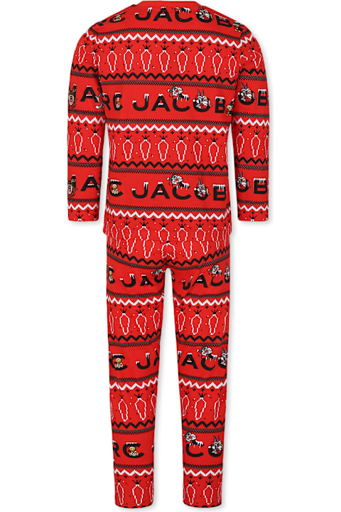 Little Marc Jacobs Underwear for Girls Little Marc Jacobs Red Pajamas For Girl With Looney Tunes