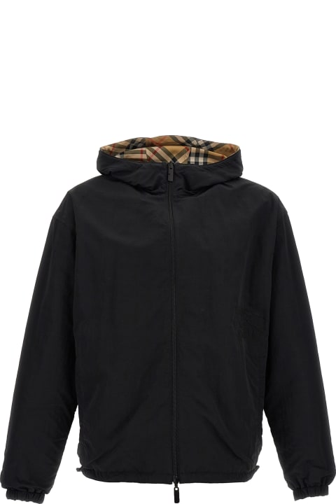 Coats & Jackets for Men Burberry Check Print Reversible Jacket