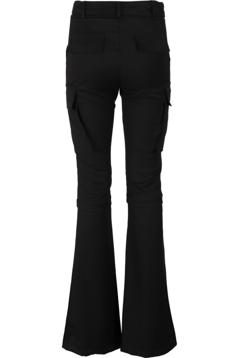 ANDREĀDAMO Pants & Shorts for Women ANDREĀDAMO Flannel Multipockets Flare Pants