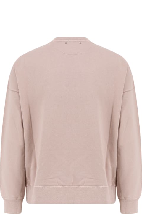 Golden Goose سترات صوف وبدل رياضية لـ القسم الرجالي Golden Goose 'college' Pink Cotton Sweatshirt