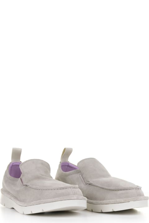 Panchic Flat Shoes for Women Panchic Gray Suede Moccasin